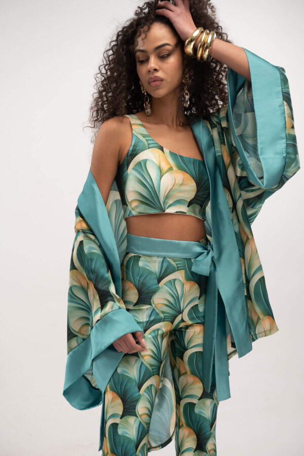Satin Kimono Coral Reef