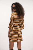 Satin Shirt Stripes Nude