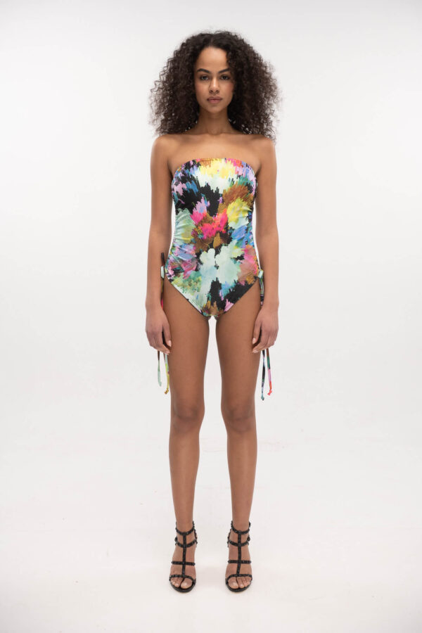 Strapless Swimsuit Flower Bomb