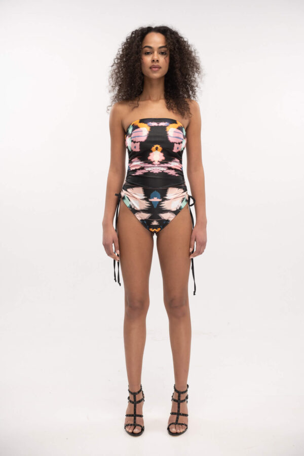 Strapless Swimsuit Pastel Noir