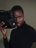 Χειροποίητη Τσάντα Petite Bag – Black Croco