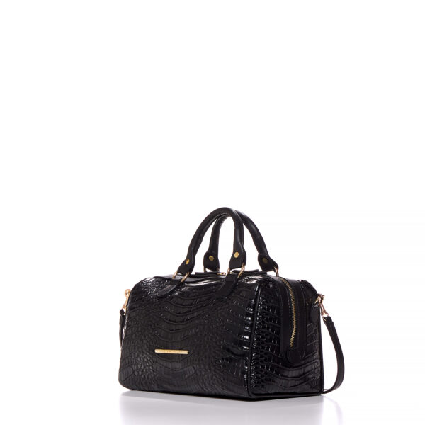 Christina Malle-Black Croco Barrel bag