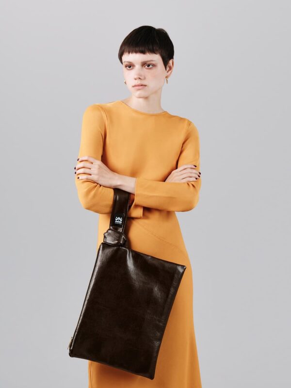 Χειροποίητη Τσάντα Block – OLD BROWN Fourfourela size