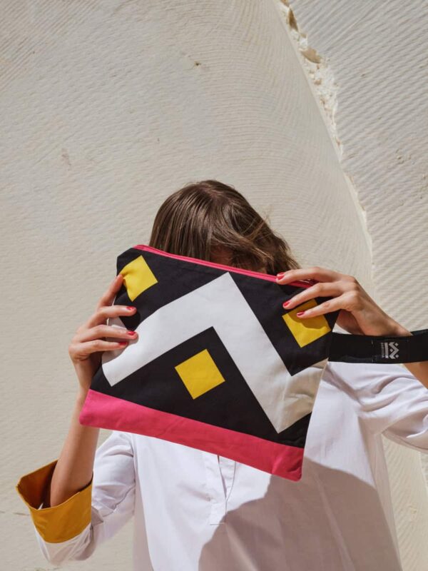 Χειροποίητη Τσάντα SquareW-Monogram Color