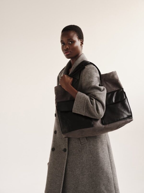 Χειροποίητη Τσάντα Demy Bag – Grey Suede