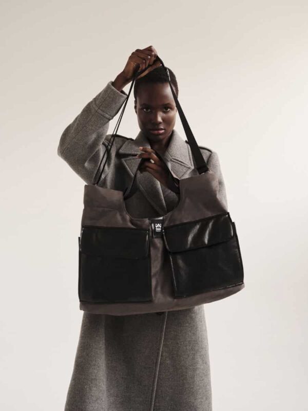 Χειροποίητη Τσάντα Demy Bag – Grey Suede