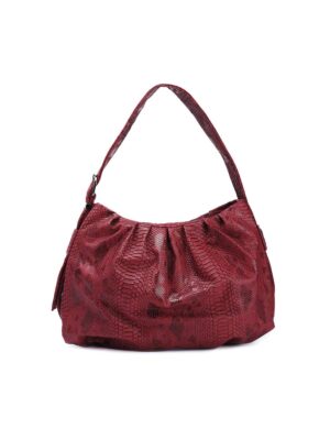 Χειροποίητη Τσάντα Sky Bag – Burgundy Snake