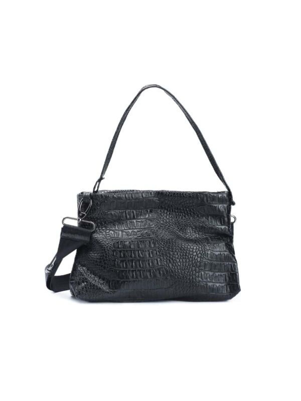 Χειροποίητη Τσάντα Petite Bag – Black Croco
