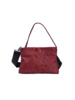 Χειροποίητη Τσάντα Petite Bag – Burgundy Snake
