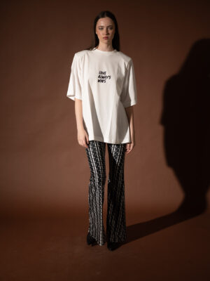 White Oversized T-Shirt Love Always Wins