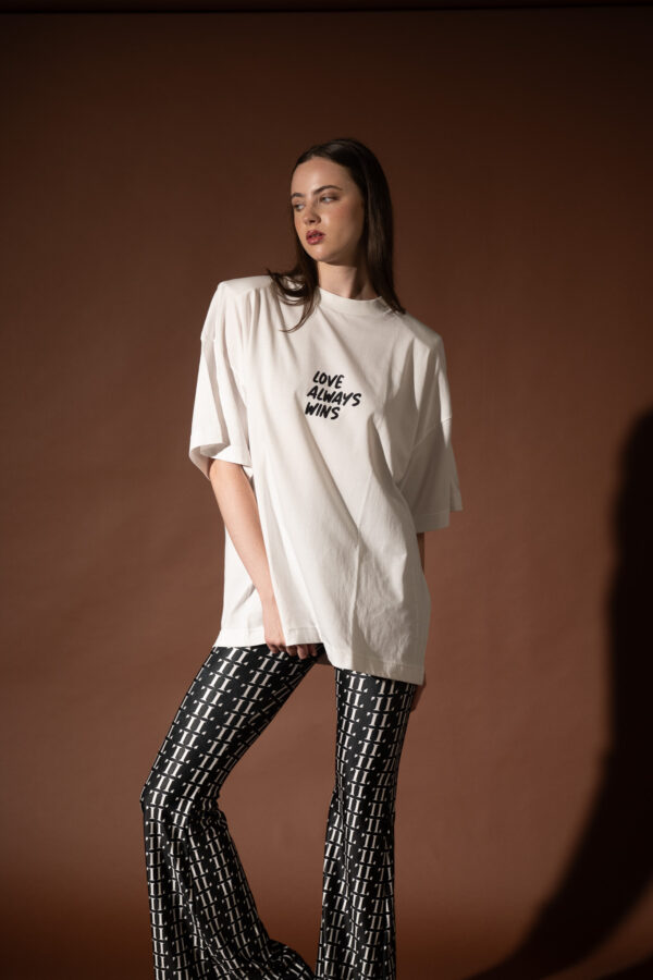 White Oversized T-Shirt Love Always Wins