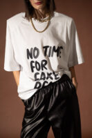 White Oversized T-Shirt No Time for Fake People