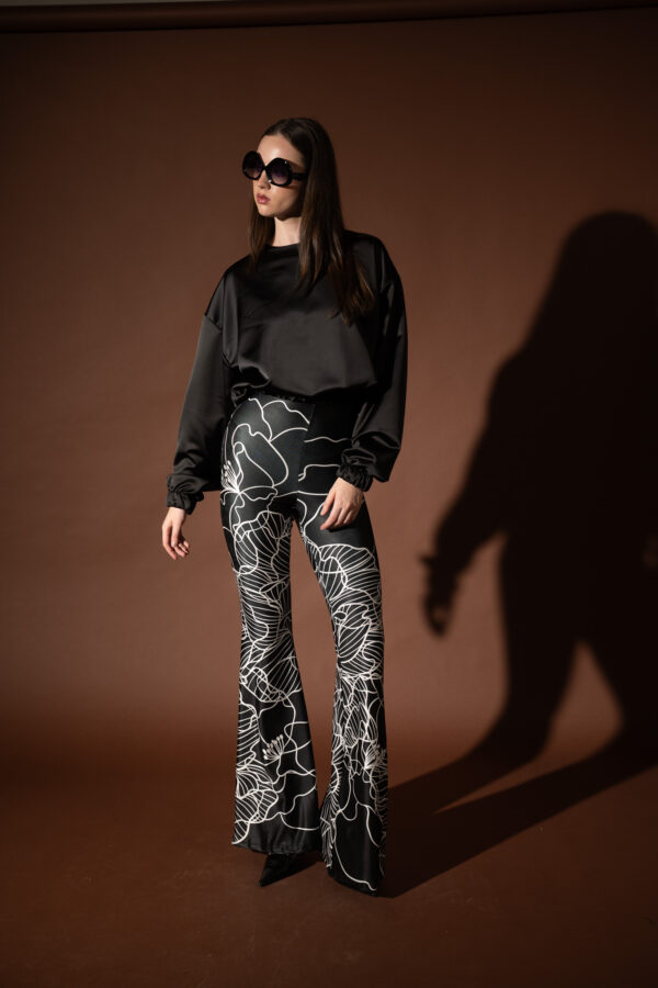 Dark Bloom Flared Pants