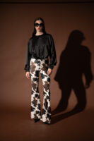 Cow White Flared Pants