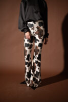Cow White Flared Pants