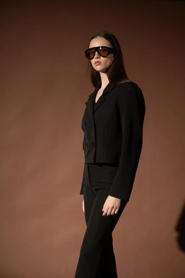 Black Crop Blazer