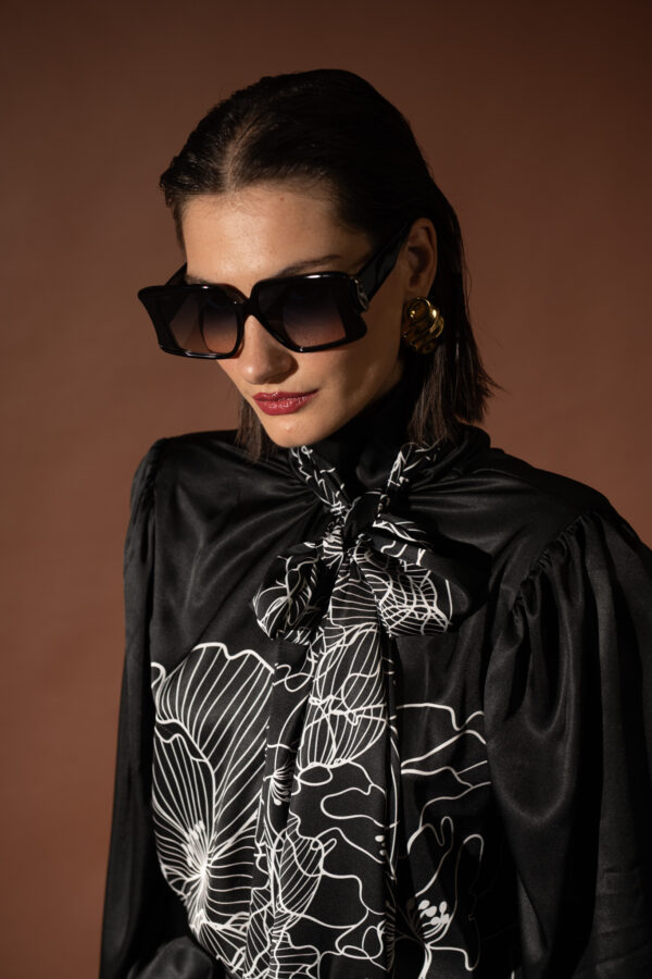 Dark Bloom Bow Shirt