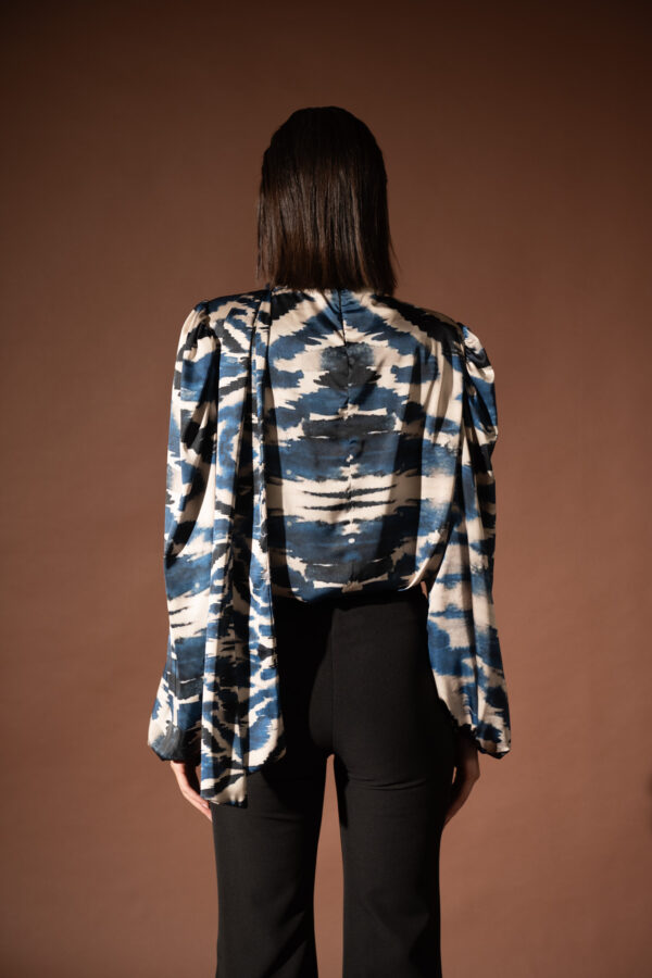 Zebra Blue Bow Shirt