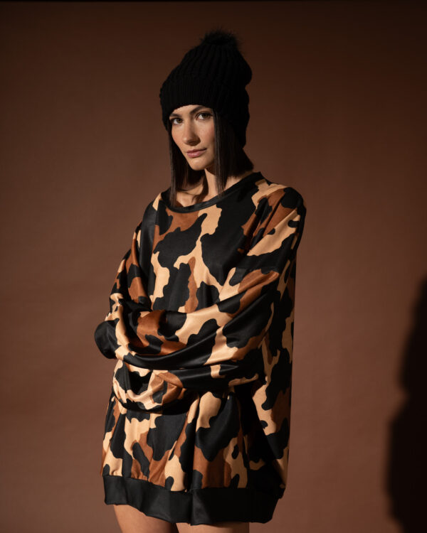 Cow Coffee Oversized Sweatshirt