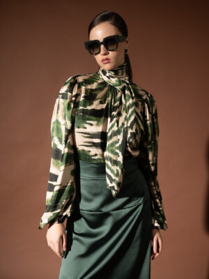 Zebra Green Bow Shirt