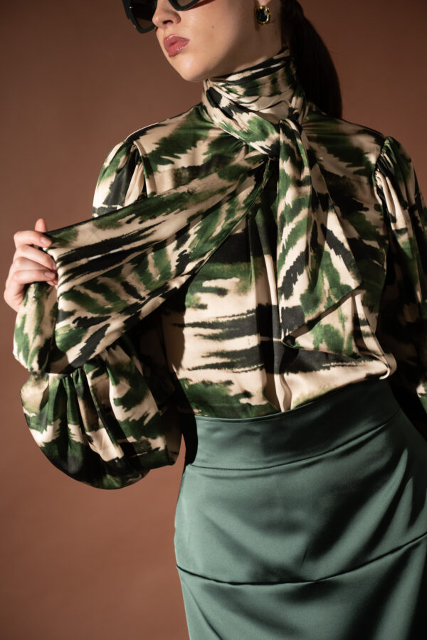 Zebra Green Bow Shirt