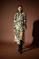 Zebra Green Bow Dress