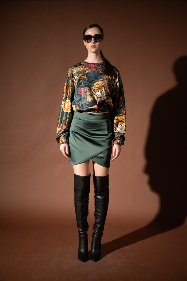 Wild Flower Oversized Crop Sweatshirt