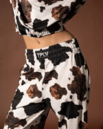 Cow White Track Pants