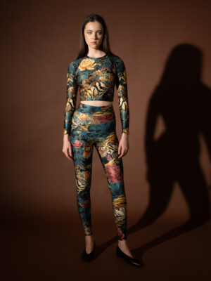 Wild Flower Lycra Crop Top