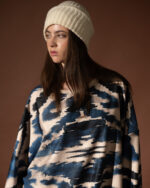 Zebra Blue Oversized Sweatshirt