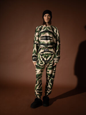 Zebra Green Track Pants