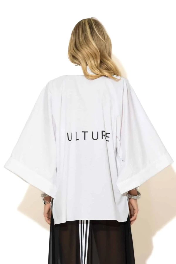 Poplin Oversize Shirt with Culture Logo at Back
