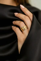 Χειροποίητο Περιστρεφόμενο Δαχτυλίδι Athens – Επίχρυσο