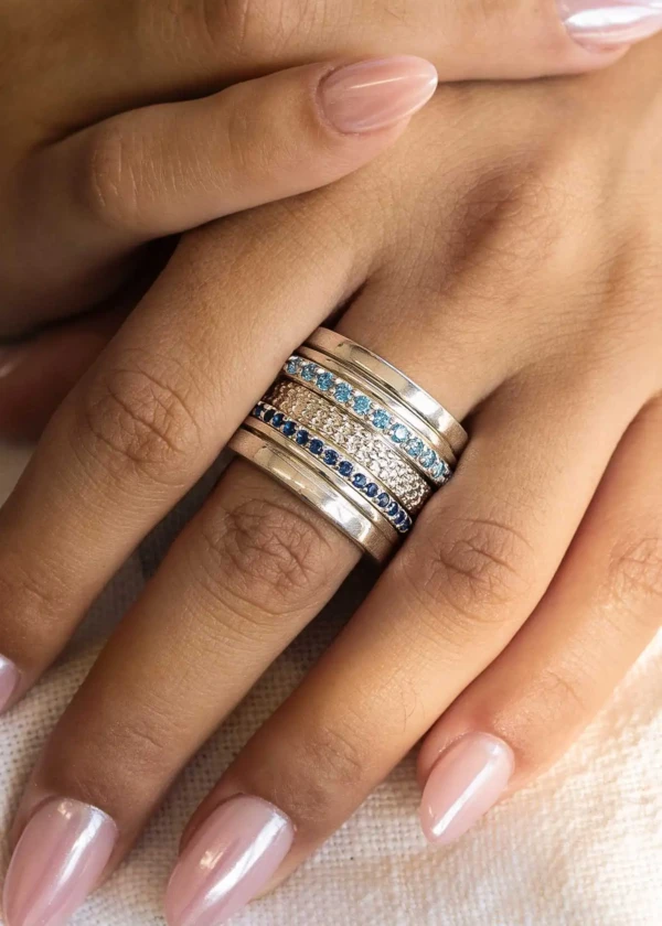 Χειροποίητο Περιστρεφόμενο Δαχτυλίδι “Abu Dhabi”– Ασημί