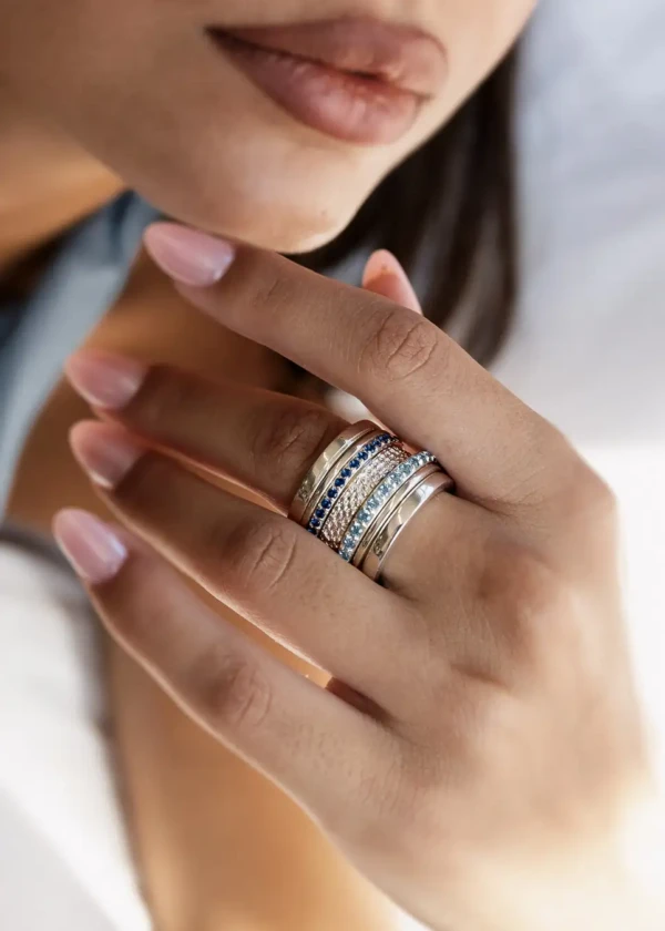 Χειροποίητο Περιστρεφόμενο Δαχτυλίδι “Abu Dhabi”– Ασημί