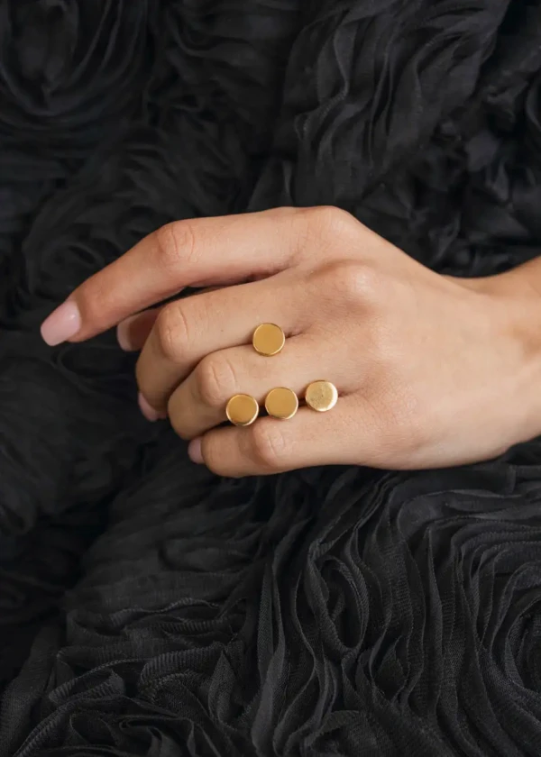 Χειροποίητο Δαχτυλίδι Aura – Επίχρυσο ασήμι 925