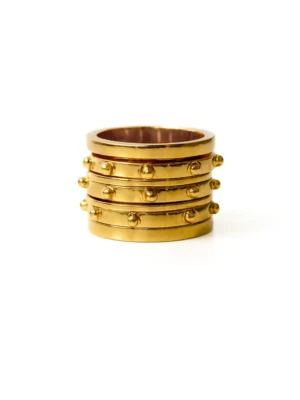 Χειροποίητο Περιστρεφόμενο Δαχτυλίδι Dubai – Επίχρυσο