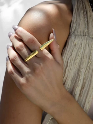 Χειροποίητο Δαχτυλίδι Tusk - Επίχρυσο