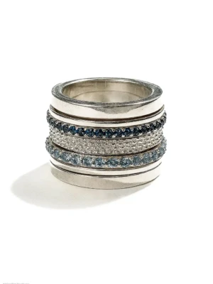 Χειροποίητο Περιστρεφόμενο Δαχτυλίδι “Abu Dhabi”– Ασημί