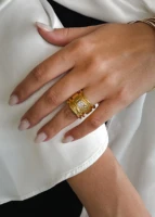 Χειροποίητο Δαχτυλίδι Paris – Επίχρυσο