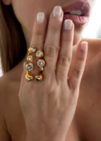 Χειροποίητο Δαχτυλίδι Opulence – Επίχρυσο