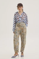 Πουκαμίσα σιέλ με μεγάλα πουά