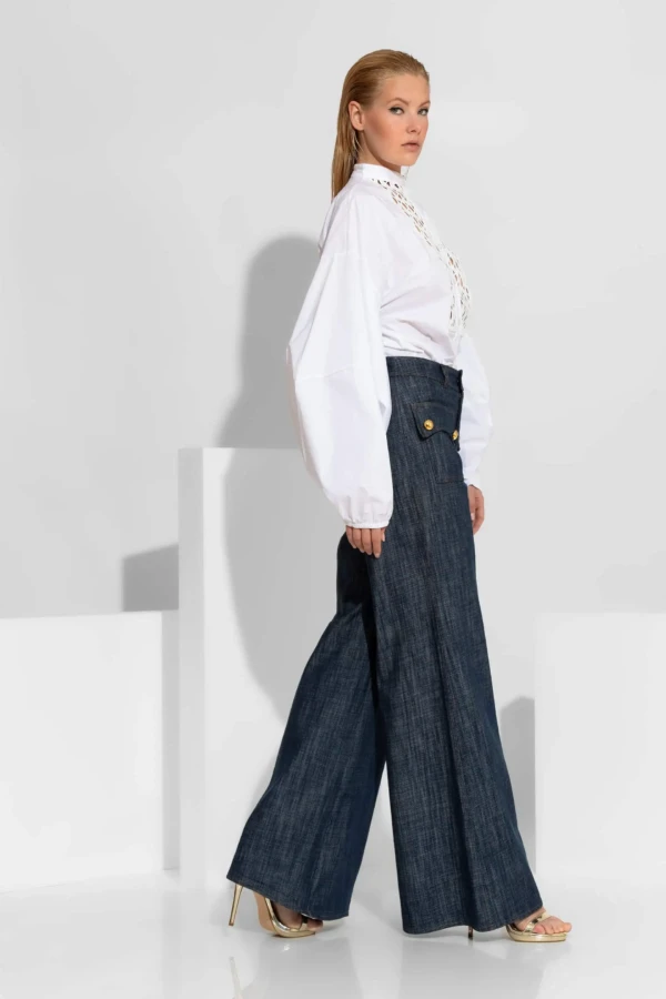 Πουκάμισο με δαντέλα εμπρός