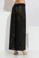 Μαύρο Παντελόνι σε Πλεκτή Δαντέλα