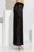 Μαύρο Παντελόνι σε Πλεκτή Δαντέλα