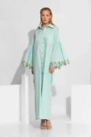 Μακρύ Πουκάμισο-Φόρεμα με δαντέλα στα μανίκια