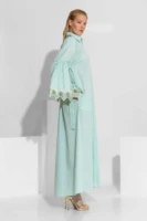 Μακρύ Πουκάμισο-Φόρεμα με δαντέλα στα μανίκια