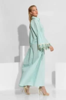 Μακρύ Πουκάμισο-Φόρεμα με δαντέλα στα μανίκια