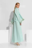 Μακρύ Πουκάμισο-Φόρεμα με δαντέλα στα μανίκια