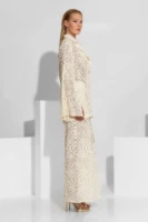 Oversized σακάκι σε πλεκτή δαντέλα